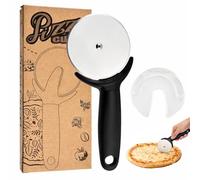 1 Roulette Pizza, Roulette Coupe-Pizza, Roulette Professionnelle, Manche Ergonomique en Plastique, Longueur 22cm, Orange