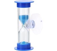 1 sablier bleu de 3 minutes pour enfants avec ventouse décorative, fait à la main, gadgets de cuisine et accessoires de cuisine