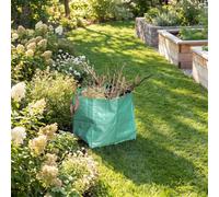 1 sac à feuilles de 125 L réutilisable pour déchets de jardin, cour, sac de rangement pliable de type pelle à poussière, grand sac de rangement pour débris
