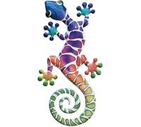 1 Sculpture Lézard, Métal, Design Gecko, Décoration Murale, Pour Jardin, Patio, Maison
