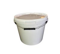 1 seau de 17 litres avec couvercle blanc, seau à lait/stockage empilable, seau à miel, seau en plastique avec agrément alimentaire, récipient de qualité alimentaire, seau vide pour farine, seau à eau