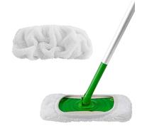 1 serpillère de Rechange en Microfibre pour Sol Plat, Lavable et Durable, Convient pour Une Utilisation Humide et sèche, Facile à Nettoyer (Blanc)