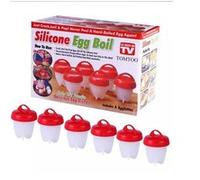 1 Set/6 pièces Poachers à oeufs portables outils à oeufs anti-adhésif Silicone oeufs tasse cuisine créative cuisinière artefact G
