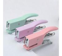 1 set Agrafeuse à main en métal de couleur macaron N°10, agrafeuse puissante pour emballage à emporter, petite agrafeuse de bureau, fournitures scolaires pour la remise des diplômes 2000 agrafes,Agraf