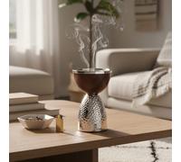 1 Set Brûle-encens en fer ajouré exquis avec couvercle, brûleur d'aromathérapie et article décoratif. Convient pour la décoration de la maison telle que la chambre, le salon (en tant que pièce maîtres