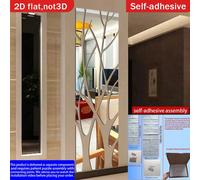 1 Set d'autocollants muraux en miroir acrylique détachables "Arbre de la chance", assemblage de style puzzle requis, veuillez regarder la vidéo d'installation d'abord, décoration DIY auto-adhésive, st