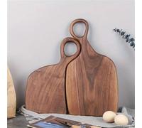 1 set de 2 planches à découper en noyer - planches à découper de cuisine de haute qualité faites à la main pour la préparation des aliments, matériaux de bûche, parfait pour les couples et les cuisini