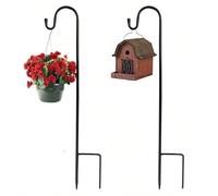 1 set de crochets de berger réglables anti-rouille, convenant pour les lampes solaires d'extérieur, les supports de jardin et de pelouse, les poteaux de lampes d'extérieur résistants à la rouille, les