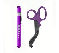 1 Set de fournitures scolaires Ciseaux et stylo lumineux, comprend 1 stylo lumineux, 1 paire de ciseaux multifonctions de 6 pouces (violet/bleu/rose), piles non incluses Bleu,violet,roseAcier inoxydab
