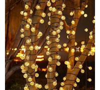 1 set de guirlandes lumineuses solaires d'extérieur, 20/50/100 boules de cristal à bulles LED, 8 modes d'éclairage, convient pour le jardin extérieur, les arbres, le patio, les mariages, les fêtes, le