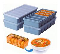 1 set de moule en silicone à 6 cavités - pour préparer et congeler différentes sauces et autres plats, peut faire 6 portions de glaçons de 1/2 tasse, fournitures de cuisine, accessoires de cuisine, ar