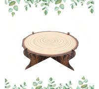 1 set de présentoir à cupcakes à un étage sur le thème de la souche d'arbre, support à cupcakes au motif de bûche de bois, présentoir à cupcakes sur le thème de la forêt, présentoir à gâteau sur le th