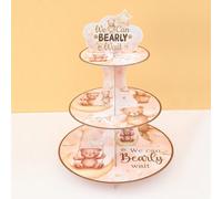 1 set de présentoir à gâteau en forme d'ours brun, présentoir à cupcakes en forme d'ours brun multi-niveaux, convient pour les fêtes, anniversaires, décorations de table pour les jours fériés. Piques