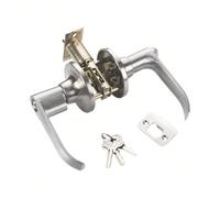1 set de serrure de porte à triple tige en alliage d'aluminium avec 3 clés, serrure de porte anti-vol durable pour l'intérieur, convient pour les portes de chambre à coucher/salle de bain/porte en boi
