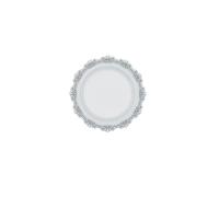 1 set de table rond avec un diamètre de 23 cm - En silicone - Lavable - Dessous de plat - Imperméable - Antidérapant - Pour table à manger, cuisine - Gris