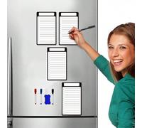 1 set de tableau magnétique effaçable à sec pour réfrigérateur - comprend des marqueurs fins et un effaceur, parfait pour les listes de courses, les menus, les listes de tâches, les tableaux des tâche