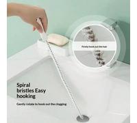 1 set d'outils de débouchage, bâton déboucheur, comprenant un serpentin de débouchage flexible et une brosse, convient pour les éviers et les douches, capture efficacement les cheveux et nettoie les t