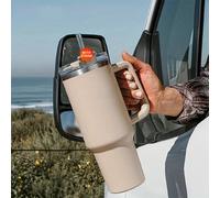 1 set en acier inoxydable Bouteille isotherme avec lanière & moderniste Bouteille isotherme sous vide pour voyage en plein air Blocs de couleurAcier inoxydable