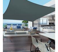 1 set Grande voile d'ombrage rectangulaire imperméable bloquant 98% des UV pour patios, jardins, piscines, camping extérieur avec câbles d'installation en acier 4 m x 6 mPolyester