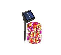 1 Set LED Guirlande Lumineuse Electrosolaire et Etanche avec 100 Lampes pour l'Espace Extérieur 10 m - Multicolore