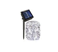 1 Set LED Guirlande Lumineuse Électrosolaire et Étanche avec 220 Lampes pour l’Espace Extérieur 22 m - Blanc Blanc G
