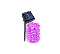 1 Set LED Guirlande Lumineuse Electrosolaire et Etanche avec 330 Lampes pour l'Espace Extérieur 10 m - Rose