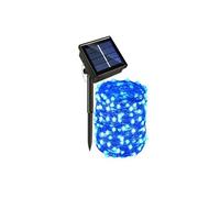 1 Set LED Guirlande Lumineuse Electrosolaire et Etanche avec 330 Lampes pour l'Espace Extérieur 20 m - Bleu