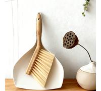 1 Set Mini Balai et Pelle en Bois, Petit Ensemble Balai et Pelle de Bureau, Balai et Pelle à Main, Convient pour la Cuisine, le Salon et le Rebord de Fenêtre, Peut être Utilisé comme Kit d'Outils de N