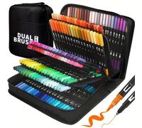 1 Set Multi-Couleurs/120/100/24/36/48/60/72/80/168 Couleurs Feutres à Double Pointe, [Utilisation Artistique Professionnelle]Marqueurs, Marqueurs, Stylos de Dessin, Convient pour les Bandes Dessinées 