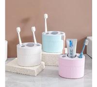 1 set Porte-brosse à dents et porte-dentifrice de salle de bain, boîte de rangement pour brosse à dents électrique, support pour brosse à dents de couple, sans perçage nécessaire, rentrée des classes