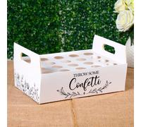 1 set Porte-cône en papier de mariage (20 trous), boîte de rangement pour confettis en papier pour fête, convient pour les décorations de centre de table pour mariage et fête Taille Unique,Plateau + c