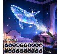 1 set Projecteur LED USB en forme de baleine - Ensemble de 3/6/10 designs, tourne à 360°, alimenté par USB, baleine, rose, papillon, en forme de nuage, etc. Parfait pour la Saint-Valentin, cadeau d'an