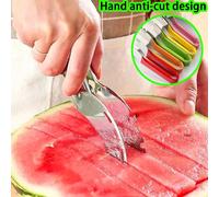 1 Set Trancheuse de pastèque en acier inoxydable, Fabricant de boules de pastèque, Cuillère à pastèque avec extracteur de graines, Outil de découpe de fruits multifonctionnel pour la cuisine, Trancheu