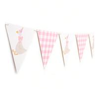 1 set,Une bannière à cordes DIY d'anniversaire de l'oie -Bannière à carreaux amusante de l'oie pour baby shower,Guirlande d'anniversaire premier/1er,Guirlande de fête d'anniversaire thème oie bleue po