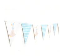 1 set,Une bannière à cordes DIY d'anniversaire d'oie rigolote - Bannière à carreaux d'oie amusante pour baby shower, guirlande d'anniversaire 1er/1er anniversaire, guirlande de fête d'anniversaire à t