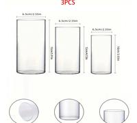 1 Set Vase Cylindre en Verre, Vase Transparent, Porte-Bougie Flottant Hurricane, Convient pour Centre de Table de Salle à Manger, Décoration de Mariage et Maison, Cadeau de Décoration Rama, Cérémonie