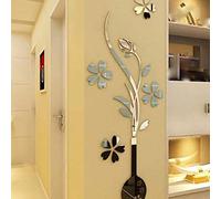 1 set Vase miroir Autocollant mural acrylique 3D, Autocollants, Décalcomanie murale, Décalcomanie vinyle pour décorations de la maison, Articles de décoration de printemps pour rafraîchir votre maison