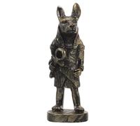 1 statue de dieu chien Anubis - Sculpture égyptienne - Décoration pour la maison, le porche, le jardin - Figurine de collection et décoration artisanale