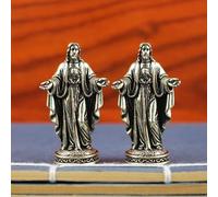 1 statue de dieu en laiton de style vintage, décoration de bureau créative traversière, œuvre d'art, petite figurine en cuivre, décoration d'intérieur