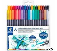 1 stylo feutre STAEDTLER 3001 TB36, pointe D, soluble à l'eau, 36 pièces