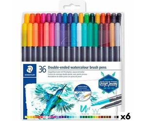 1 stylo feutre STAEDTLER 3001 TB36, pointe D, soluble à l'eau, 36 pièces