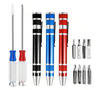 1 stylo multifonction 8-en-1, tournevis portable, stylo à outils techniques tout-en-un avec tournevis plat et cruciforme, tournevis de poche, tournevis de précision, petit outil multifonction cool EDC