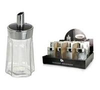1 sucrier 14 x 7 cm verre et metal verseur ustensile cuisine vaisselle G