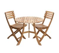 1 table Vendia + 2 chaise des jardin Vendia Skagerak table Ø 75cm