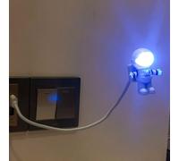 1 Usb Astronaute Lumière Led Astronaute Veilleuse Lampe De Lecture Tuyau Flexible Astronaute Lumière Ordinateur Portable Clavier Éclairage Lampe De Table Taille Unique,2 pièces,1PC tout blancABS