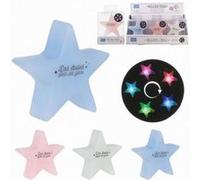 1 veilleuse etoile 9.5 x 8.5 cm enfant lampe decoration chambre bebe Multicolore