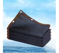 1 Voile d'ombrage,HDPE,Protection UV 60-75%,Œillets métalliques,Cordes nylon,Jardin,Terrasse,Piscine,Noir,2x2m .