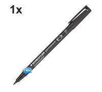 Staedtler - Stylo feutre permanent Lumocolor 318 dry safe pointe ogive fine 0,6 mm - Noir