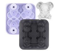 1 x moule à glace - moules à glaçons en silicone | Moule à glace en silicone en forme de koala 3D | Réutilisable, facilement amovible pour cocktail, whisky, jus, thé glacé