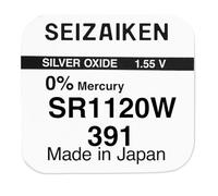 1 x Pile à l'oxyde d'argent Seizaiken Seiko 391 SR1120W 1,55 V